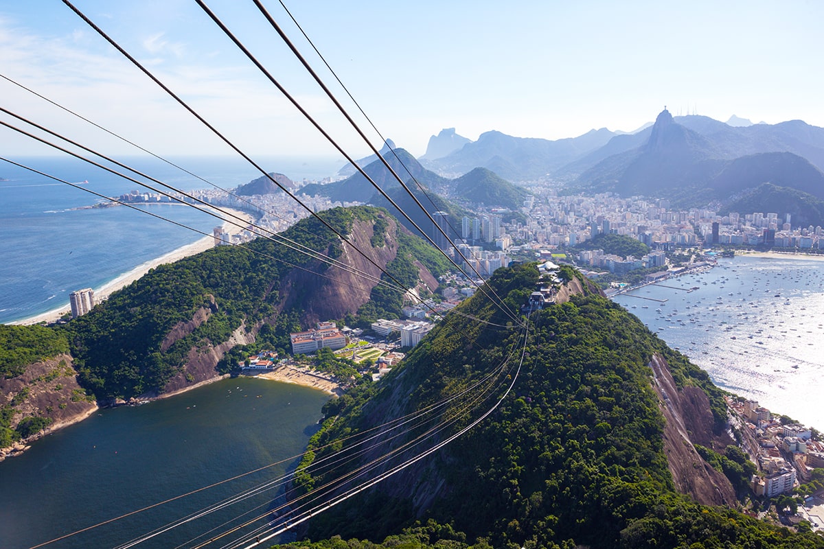 A cable car takes you to the top of Sugarloaf Mountain
