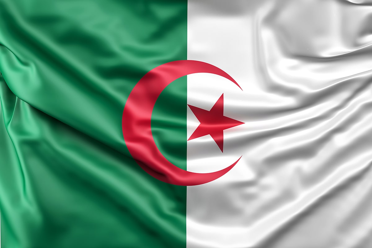 The flag of Algeria