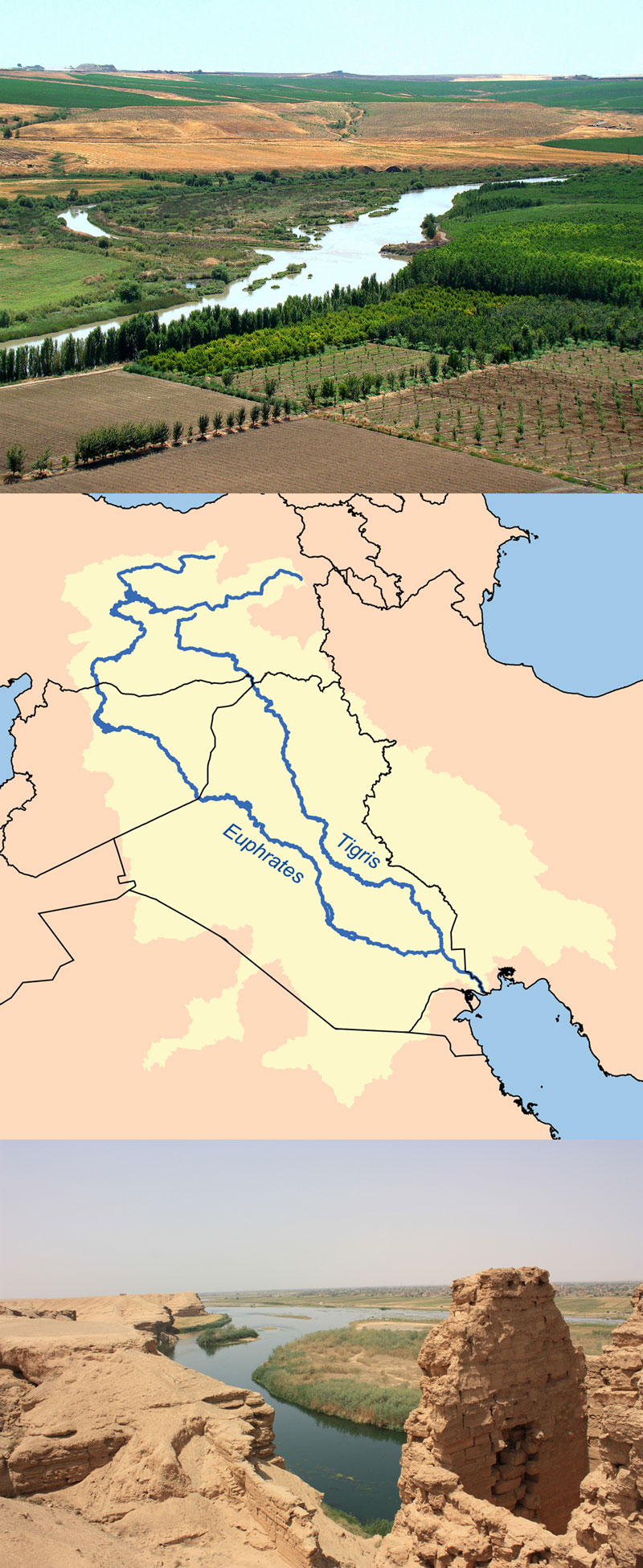 Fakta: Tigris og Eufrat er to elver i Irak.