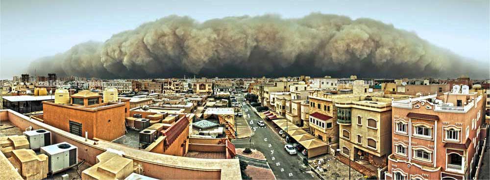 Fakta: Kuwait rammes ofte af sandstorme