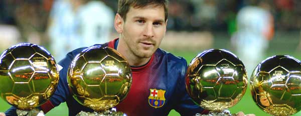 Lionel Messi har vunnit 4 FIFA Ballons d'Or (pris för att vara världens bästa fotbollsspelare)