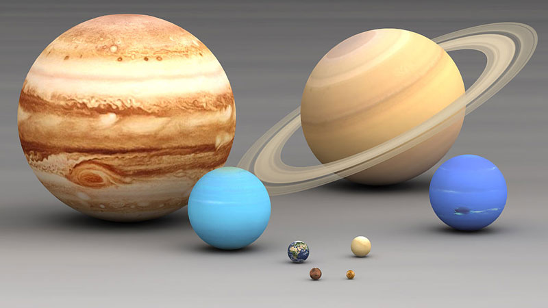 Facts about the the sizes of the planets