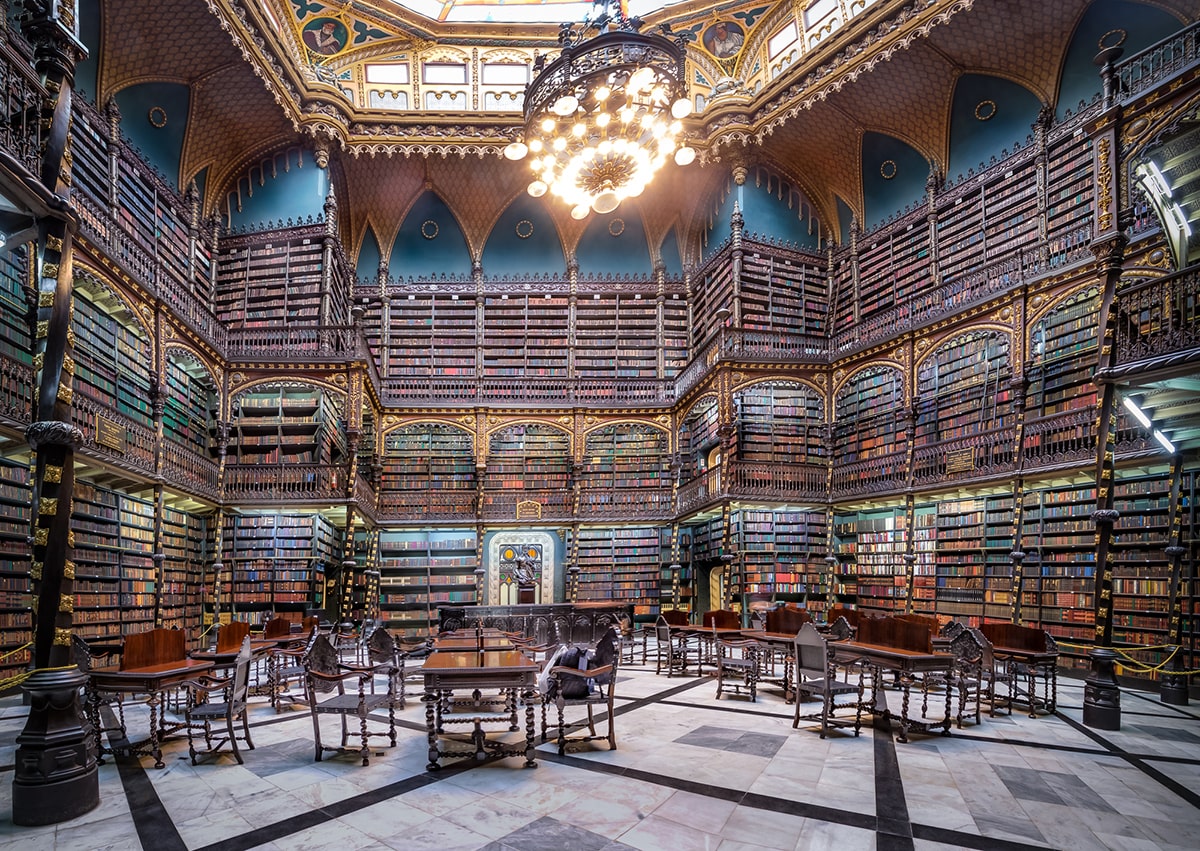 The Royal Library in Rio de Janeiro is the eight largest in the world