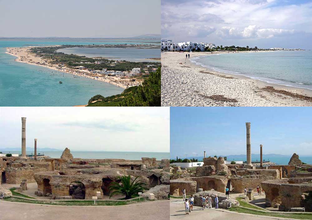 Fakta: Den lange kystlinje og byen Kartago er blandt Tunesiens mest populære turistattraktioner.