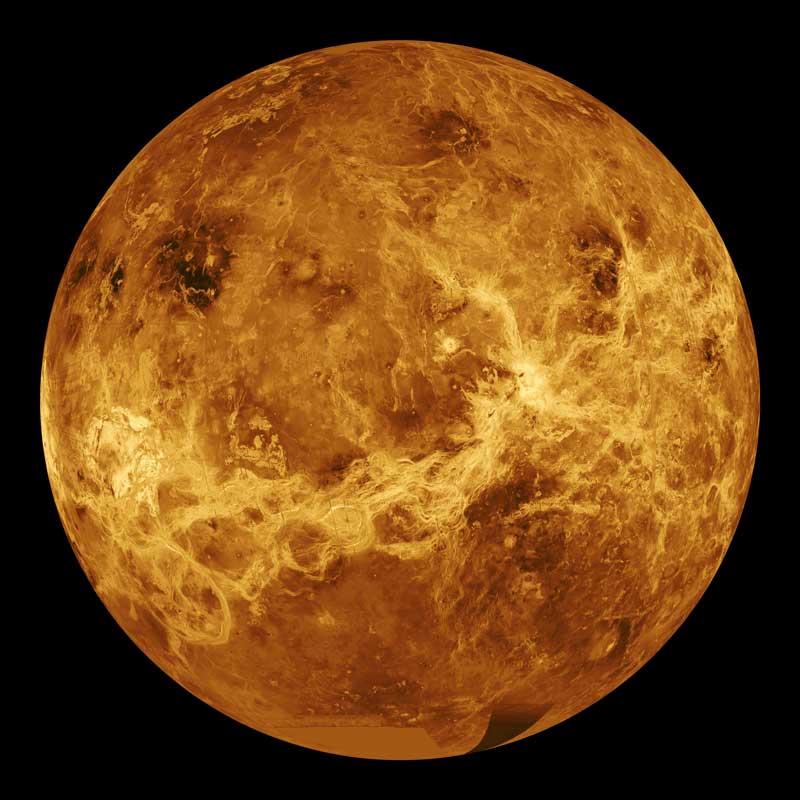 Fakta: Venus yta kan endast ses med infraröd utrustning